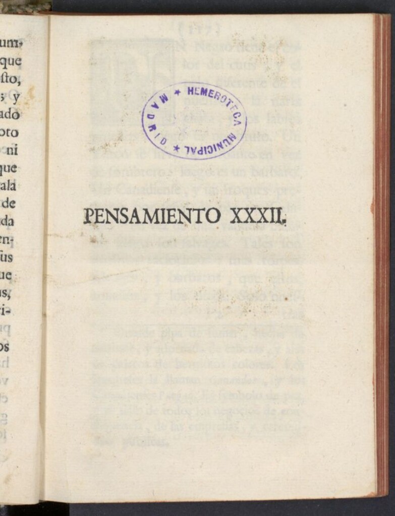 Miniatura de El Pensador 1763, pensamiento XXXII