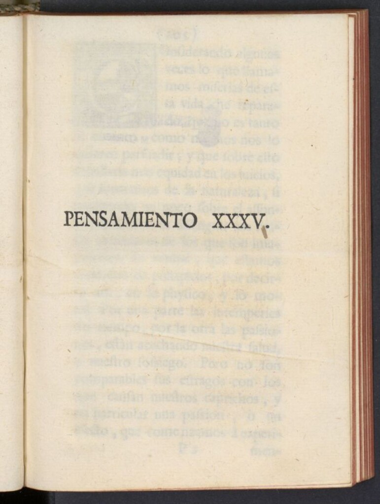 Miniatura de El Pensador 1763, pensamiento XXXV