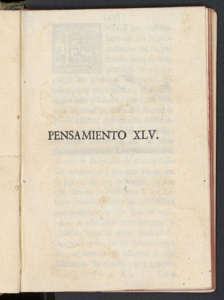 Miniatura de El Pensador 1763, pensamiento XLV