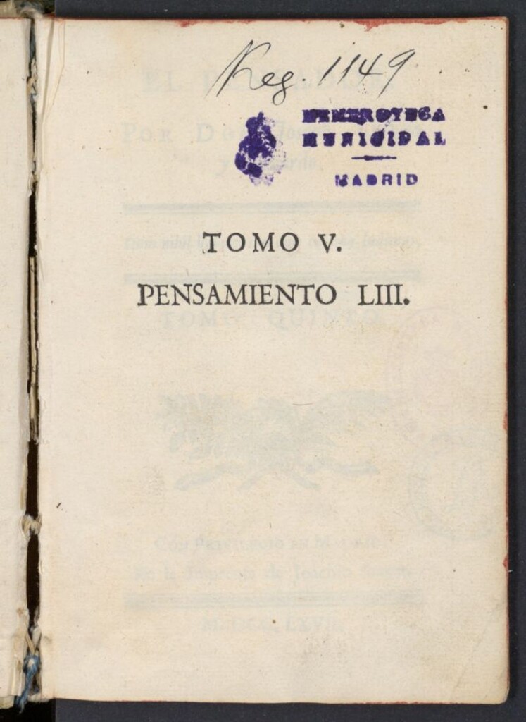 Miniatura de El Pensador 1767, pensamiento LIII