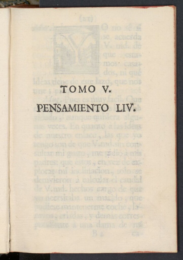 Miniatura de El Pensador 1767, pensamiento LIV