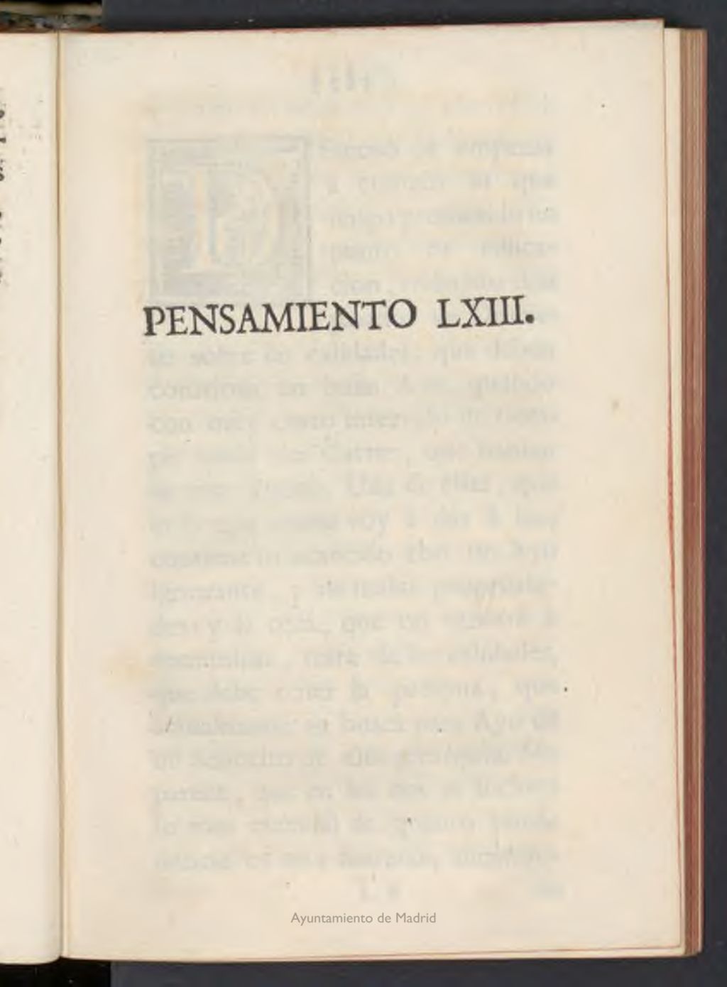 Miniatura de El Pensador 1767, pensamiento LXIII