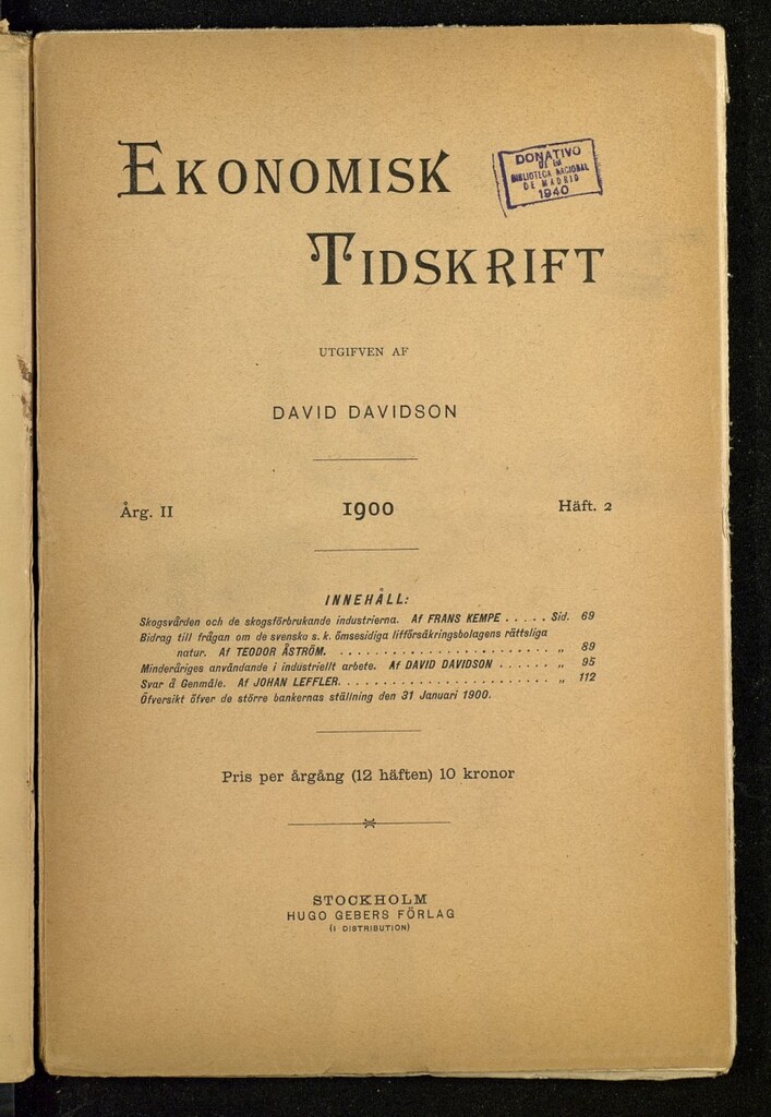 Miniatura de Ekonomisk Tidskrift, nº 2