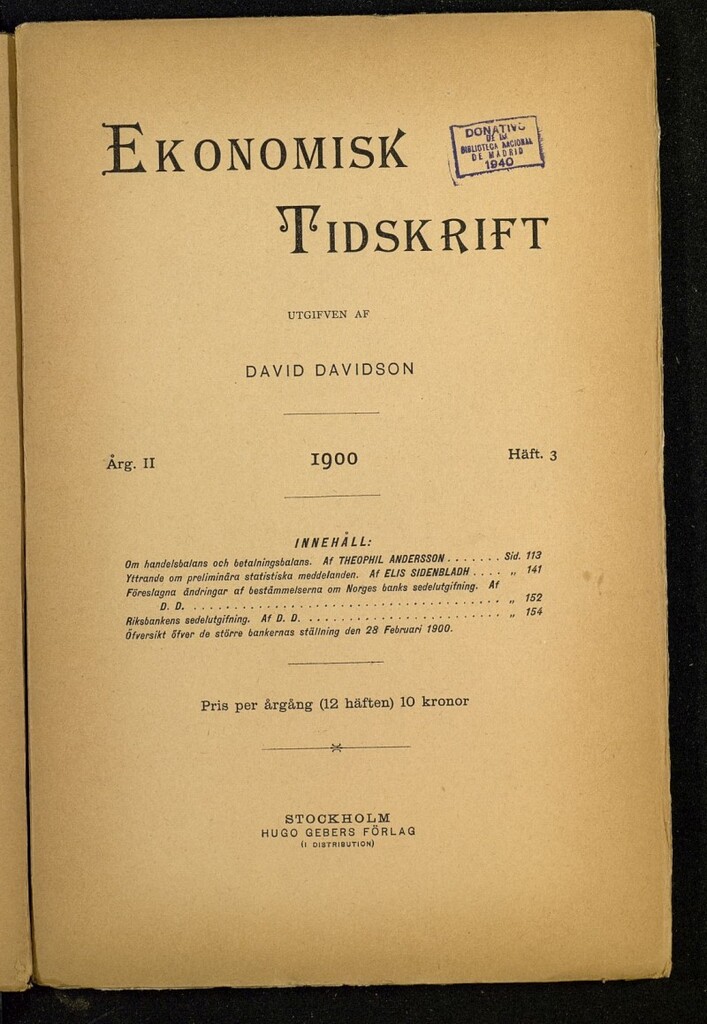 Miniatura de Ekonomisk Tidskrift, nº 3