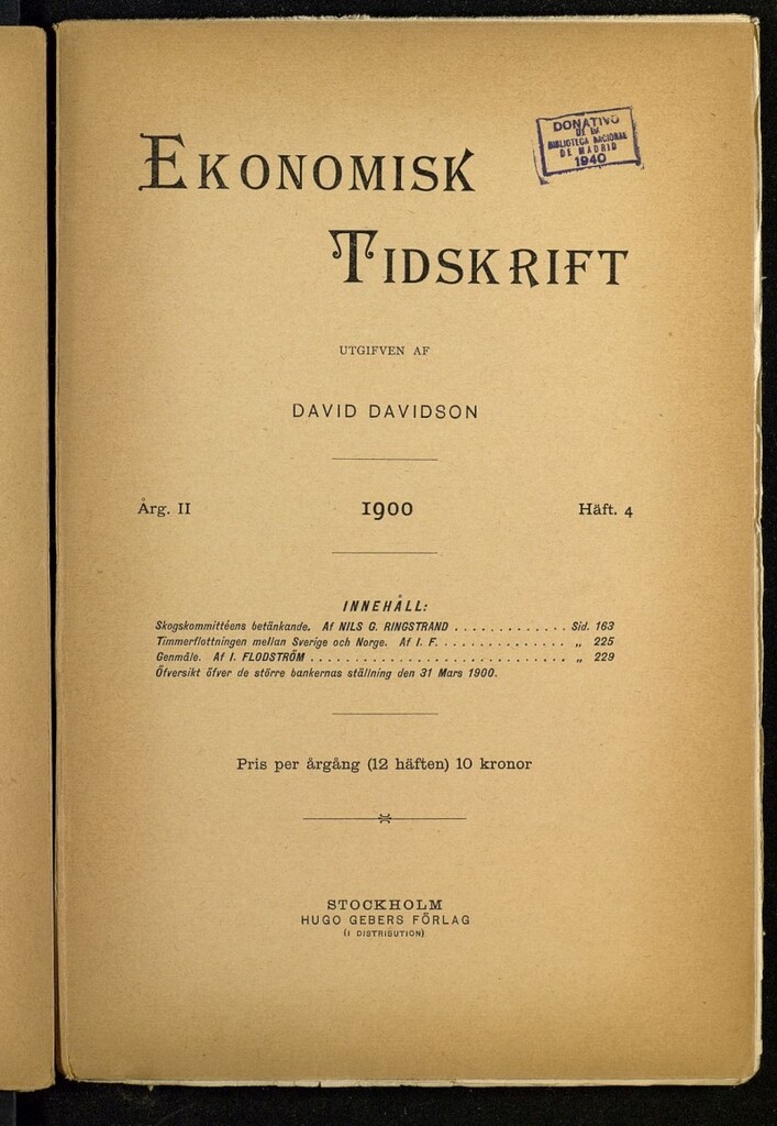 Miniatura de Ekonomisk Tidskrift, nº 4