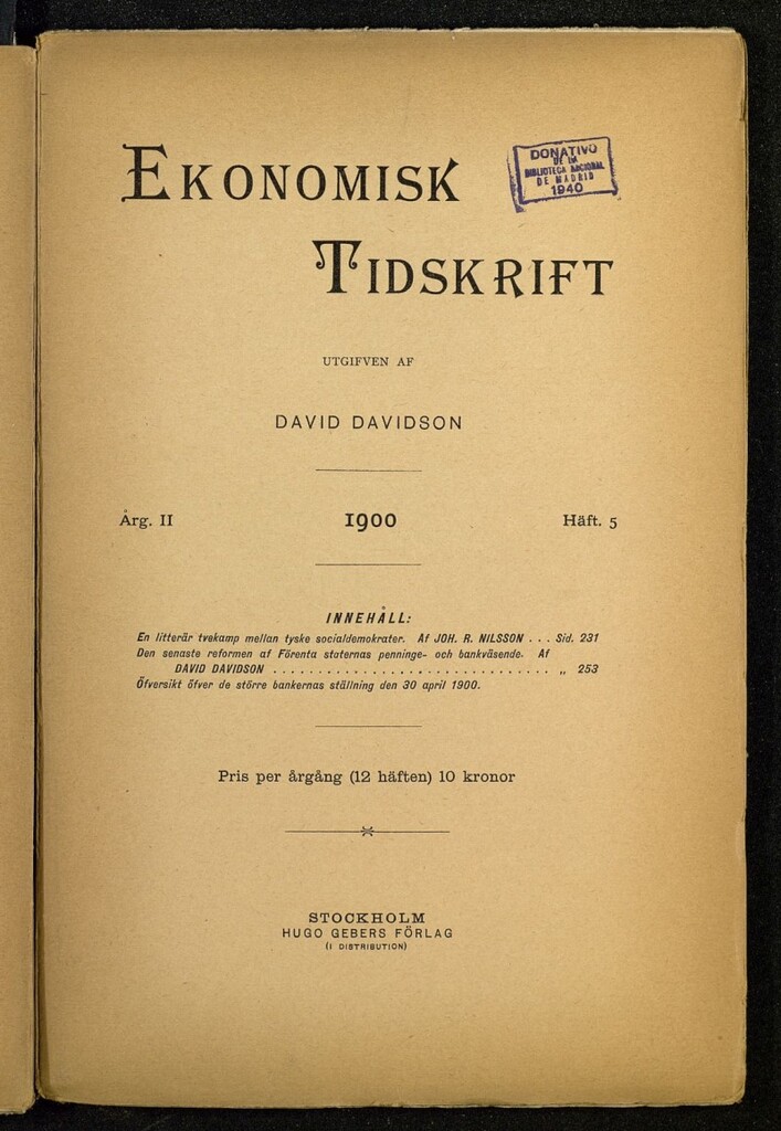Miniatura de Ekonomisk Tidskrift, nº 5