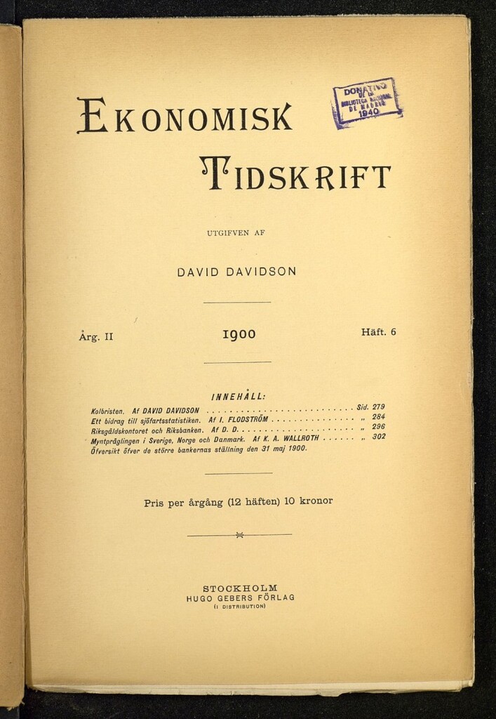 Miniatura de Ekonomisk Tidskrift, nº 6