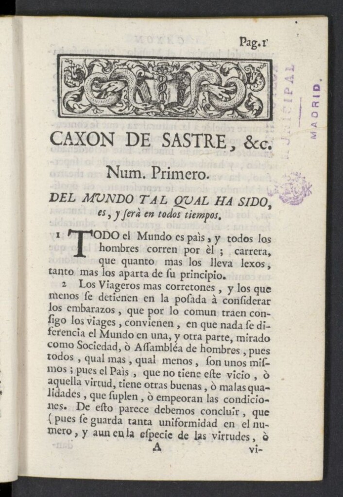 Miniatura de Caxon de sastre de 1761, nº 1