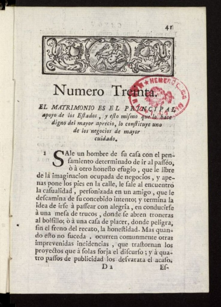 Miniatura de Caxon de Sastre de 1761, nº 30