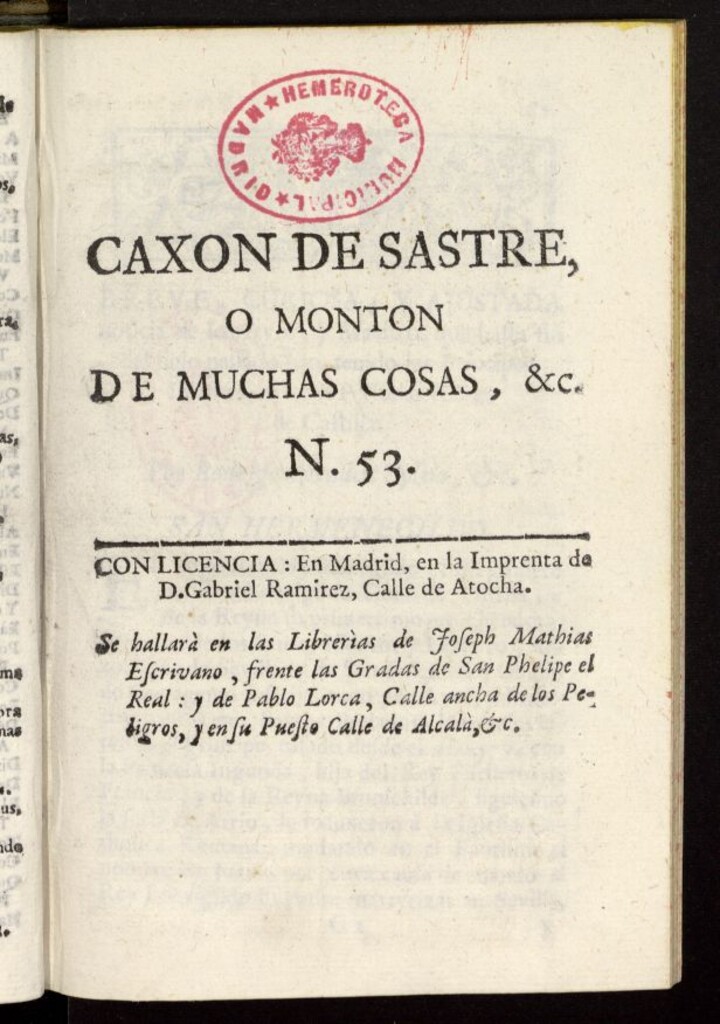 Miniatura de Caxon de Sastre de 1761, nº 53