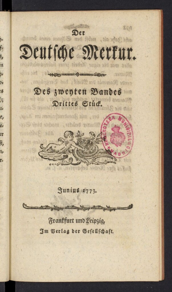 Miniatura de Der Deutsche Merkur de junio de 1773