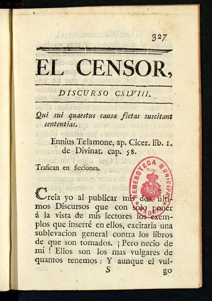 Miniatura de El Censor: obra periódica de 1786, discurso nº 148