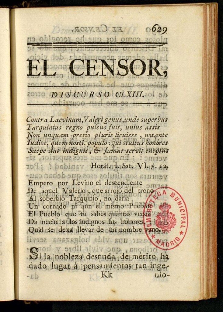 Miniatura de El Censor: obra periódica de 1787, discurso nº 163