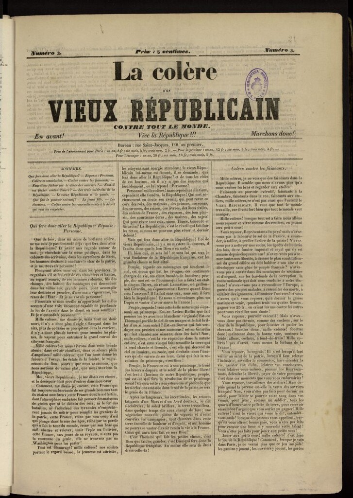 Miniatura de La Colère d´un Vieux Republicain contre tout le Monde de 1848, nº 3