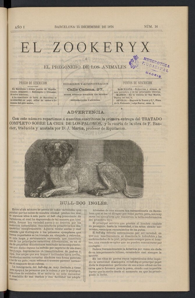 Miniatura de El Zookeryx del 15 de diciembre de 1876, nº 16
