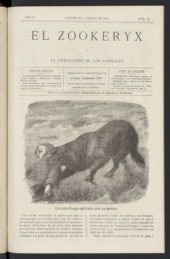 Miniatura de El Zookeryx del 9 de enero de 1876 [sic], nº 18