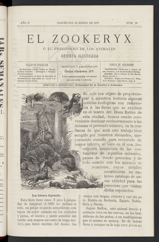 Miniatura de El Zookeryx del 14 de enero de 1877, nº 19