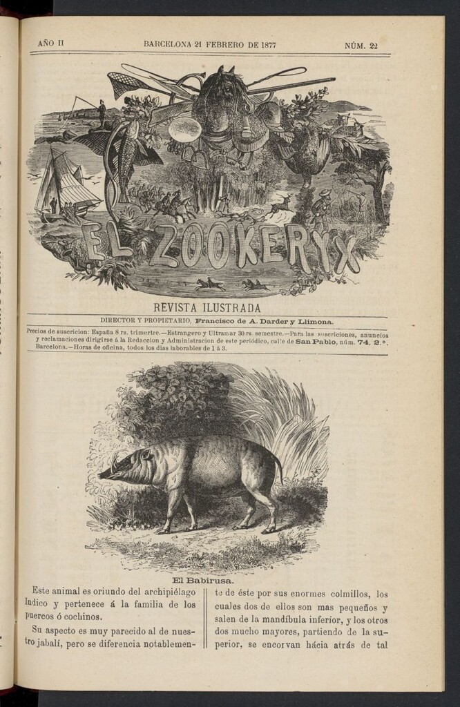 Miniatura de El Zookeryx del 21 de febrero de 1877, nº 22