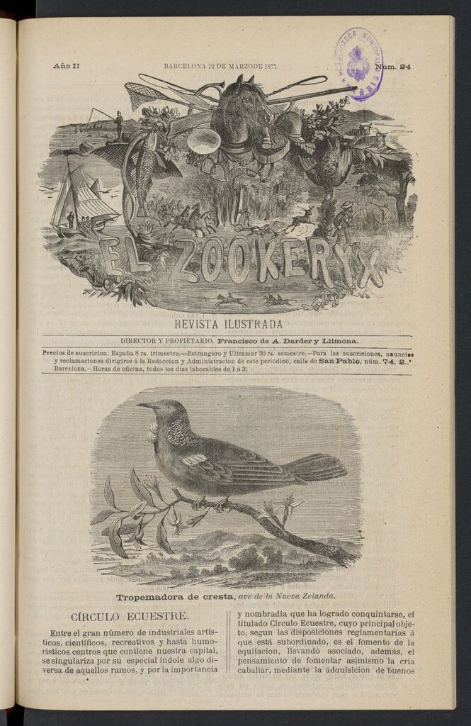 Miniatura de El Zookeryx del 12 de marzo de 1877, nº 24