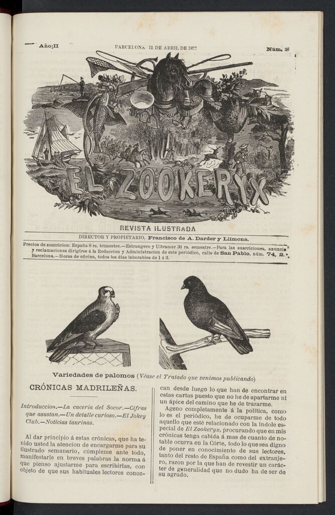 Miniatura de El Zookeryx del 11 de abril de 1877, nº 28