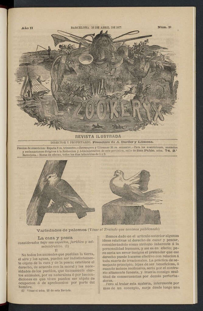 Miniatura de El Zookeryx del 16 de abril de 1877, nº 29
