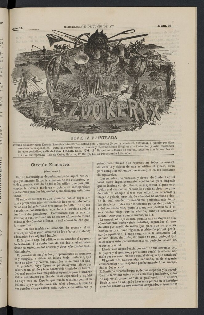 Miniatura de El Zookeryx del 29 de junio de 1877, nº 37
