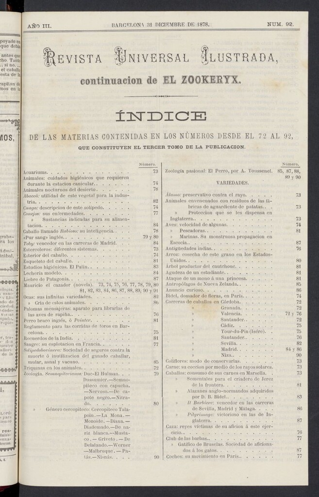 Miniatura de El Zookeryx del 31 de diciembre de 1878, nº 92
