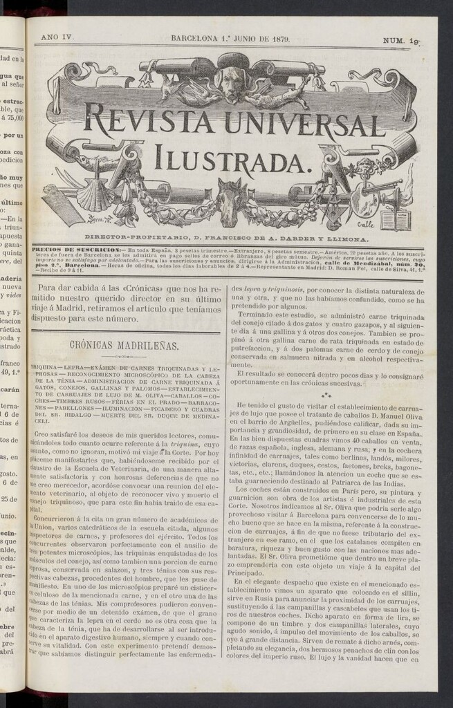 Miniatura de El Zookeryx del 1 de junio de 1879, nº 19