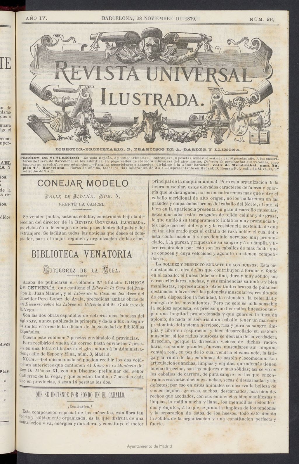 Miniatura de El Zookeryx del 28 de noviembre de 1879, nº 26