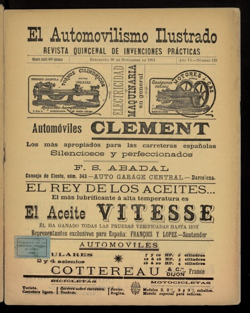Miniatura de El Automovilismo Ilustrado del 30 de noviembre de 1904, nº 122