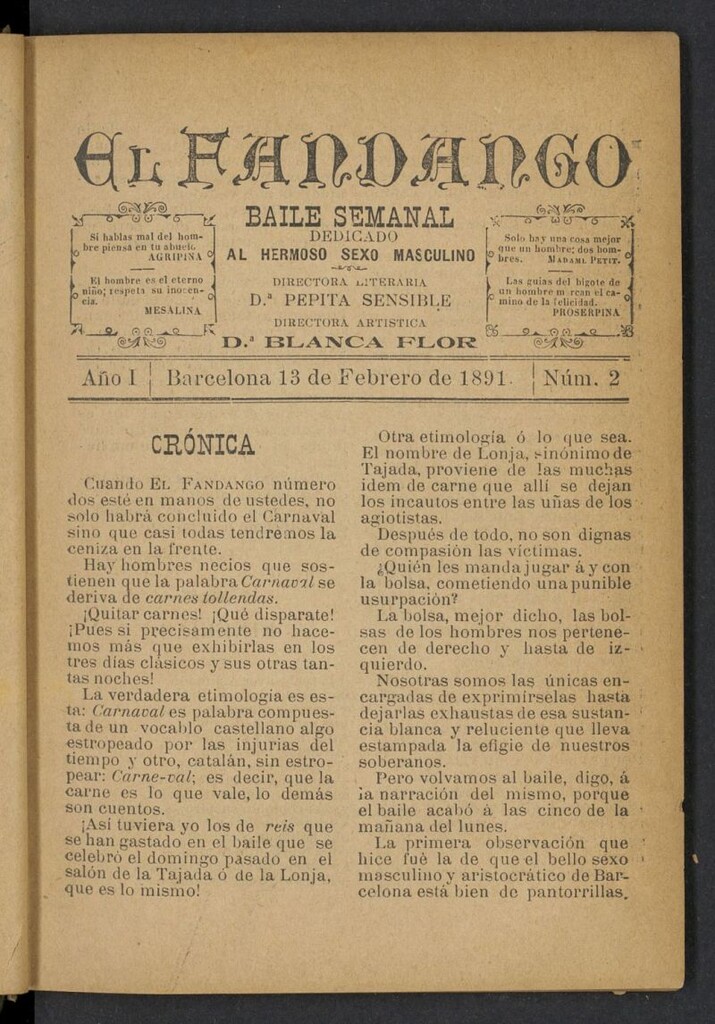 Miniatura de El Fandango del 13 de febrero de 1891, nº 2