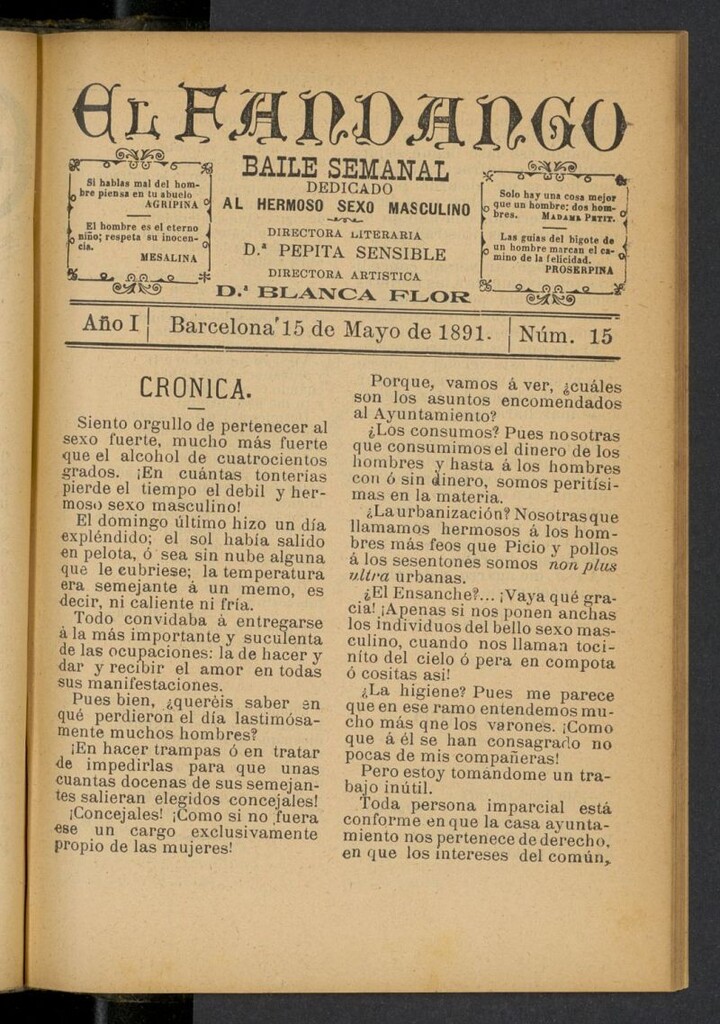 Miniatura de El Fandango del 15 de mayo de 1891, nº 15