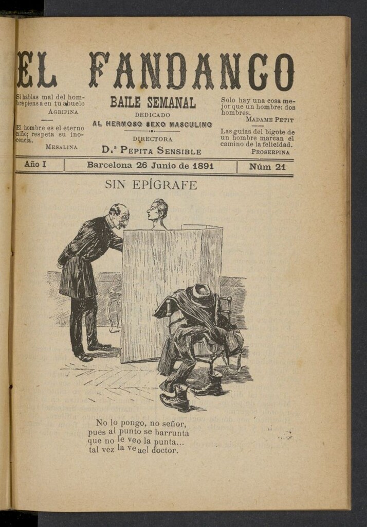 Miniatura de El Fandango del 26 de junio de 1891, nº 21
