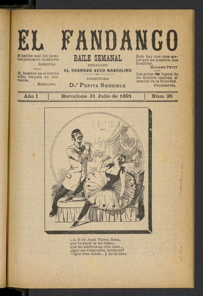 Miniatura de El Fandango del 31 de julio de 1891, nº 26