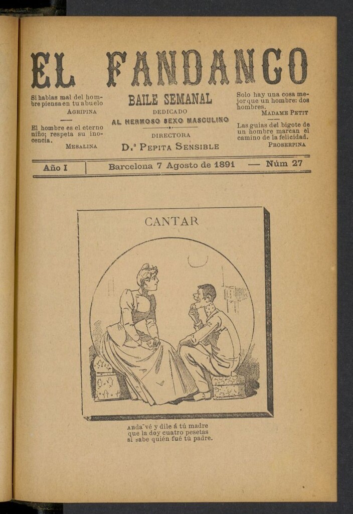 Miniatura de El Fandango del 7 de agosto de 1891, nº 27