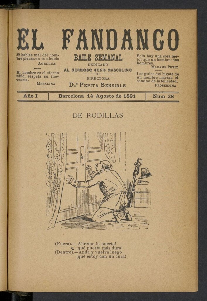 Miniatura de El Fandango del 14 de agosto de 1891, nº 28