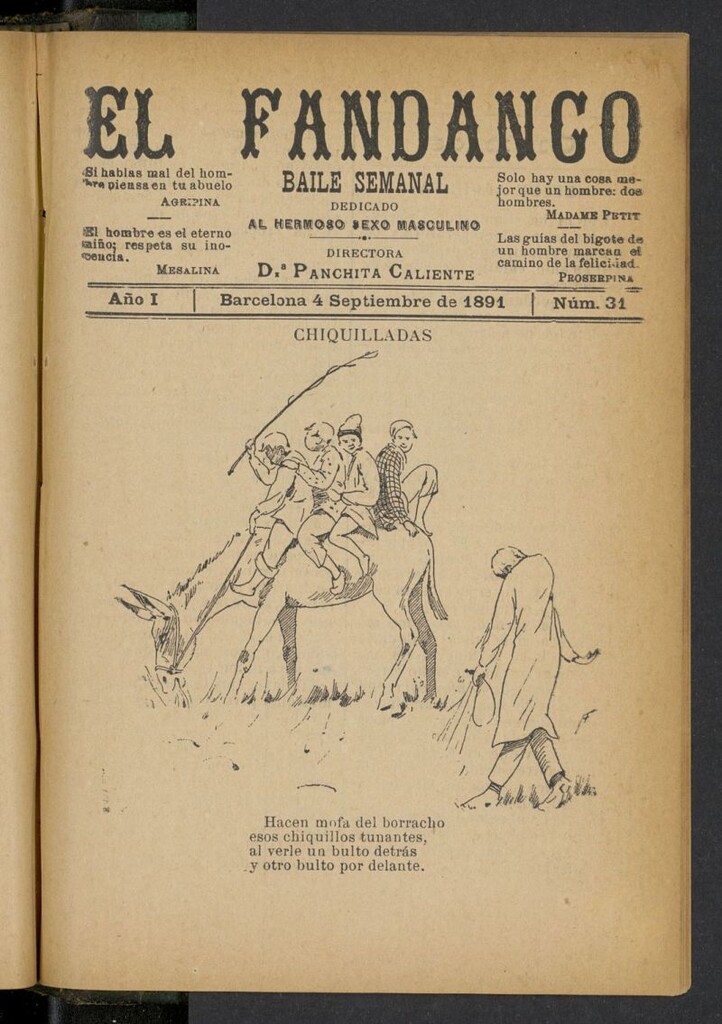 Miniatura de El Fandango del 4 de septiembre de 1891, nº 31