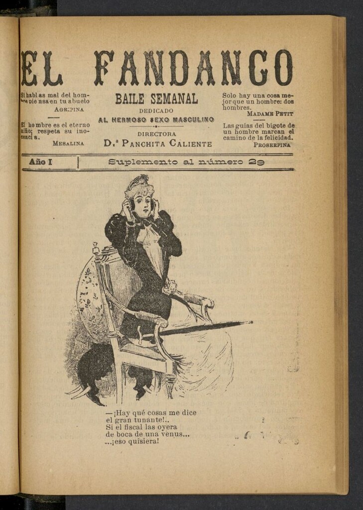 Miniatura de El Fandango del 21 de agosto de 1891, suplemento al nº 29