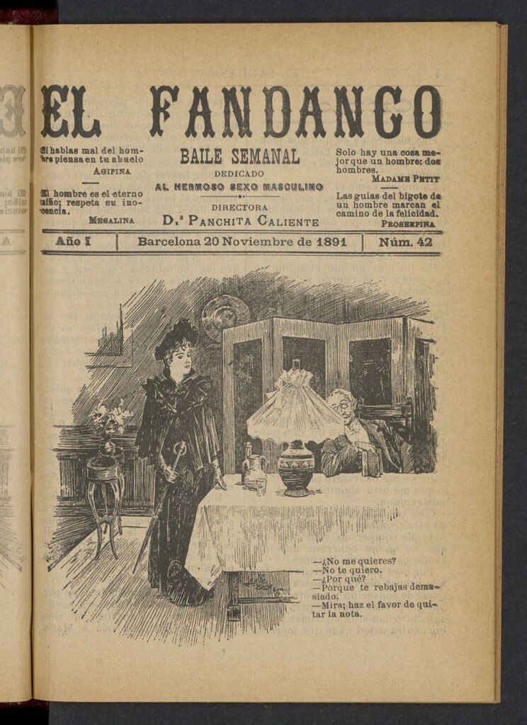 Miniatura de El Fandango del 20 de noviembre de 1891, nº 42