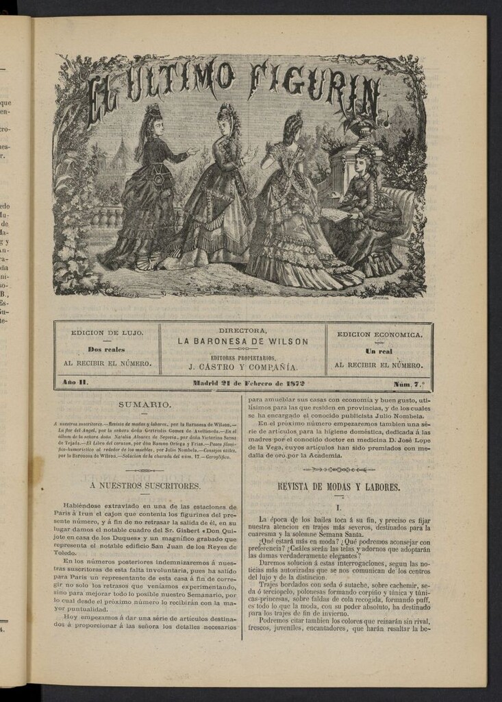 Miniatura de El Último Figurín del 21 de febrero de 1872, nº 7