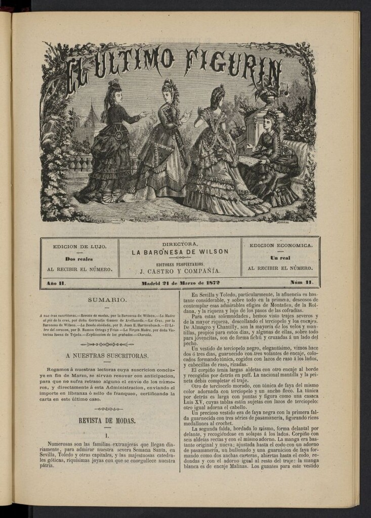 Miniatura de El Último Figurín del 21 de marzo de 1872, nº 11