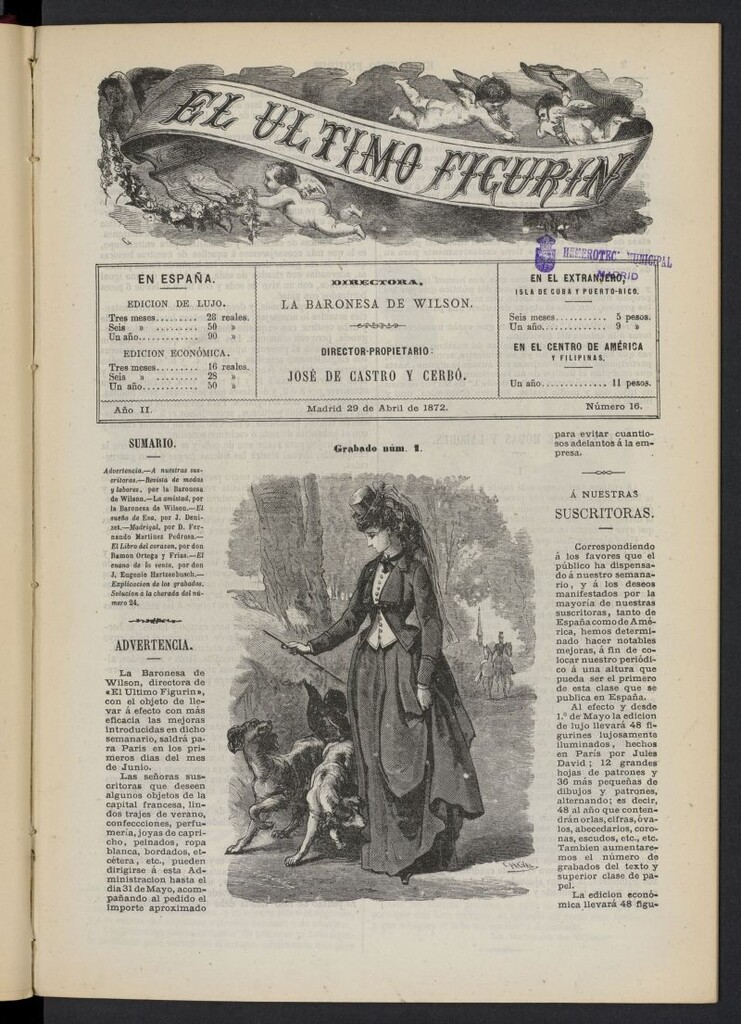 Miniatura de El Último Figurín del 29 de abril de 1872, nº 16