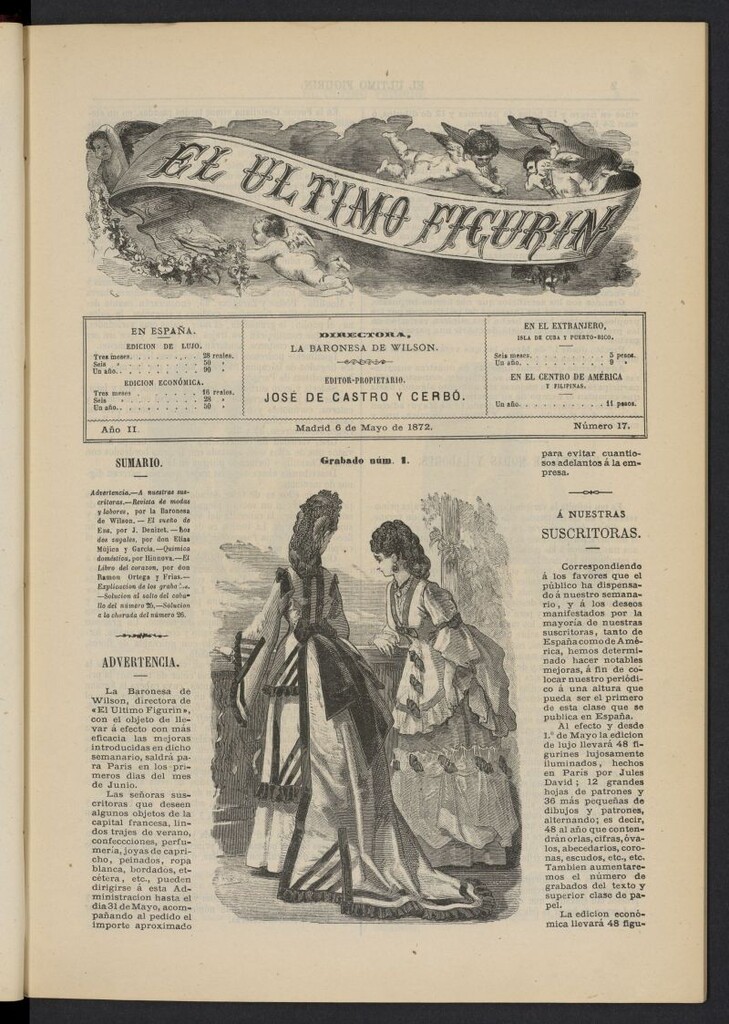 Miniatura de El Último Figurín del 6 de mayo de 1872, nº 17