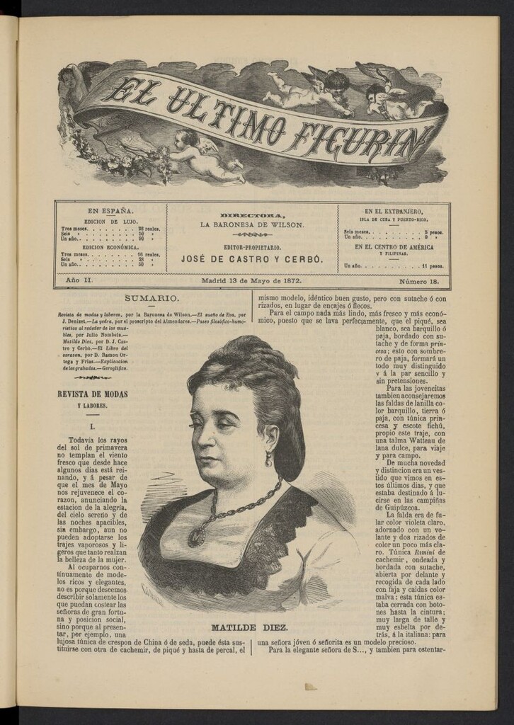 Miniatura de El Último Figurín del 13 de mayo de 1872, nº 18