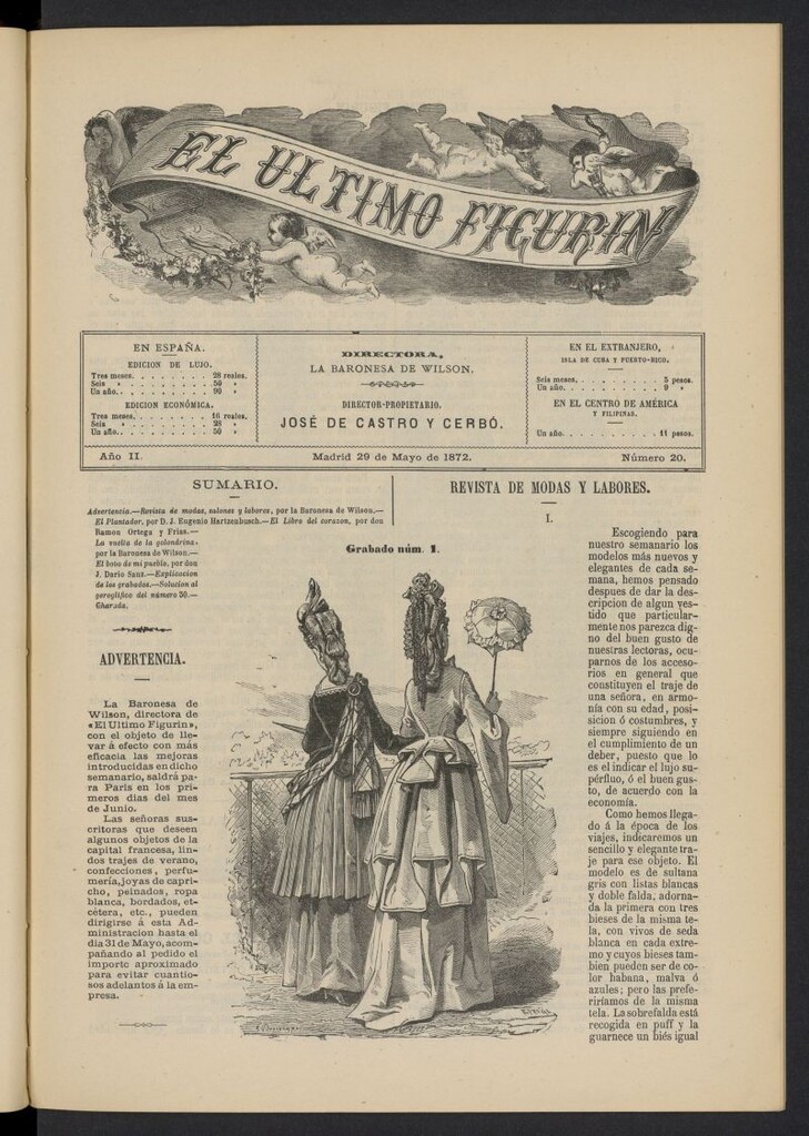 Miniatura de El Último Figurín del 29 de mayo de 1872, nº 20