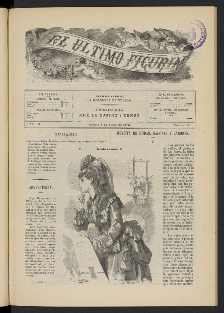 Miniatura de El Último Figurín del 6 de junio de 1872, nº 21