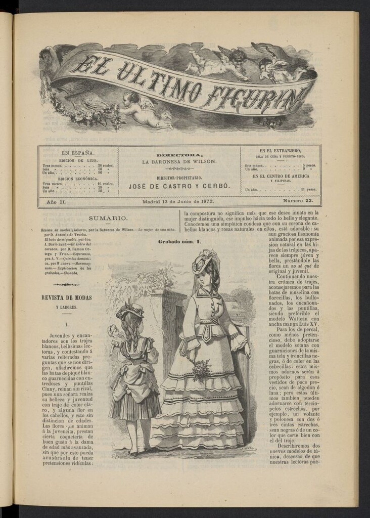 Miniatura de El Último Figurín del 13 de junio de 1872, nº 22