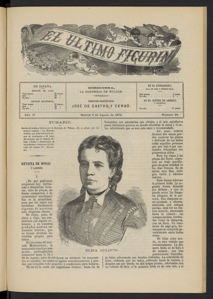 Miniatura de El Último Figurín del 6 de agosto de 1872, nº 29
