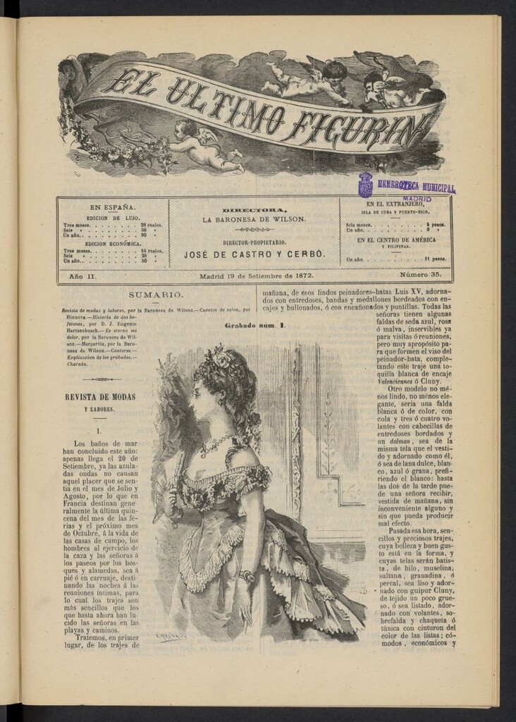 Miniatura de El Último Figurín del 19 de septiembre de 1872, nº 35