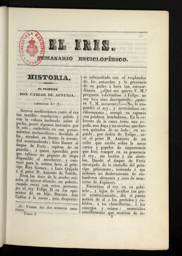 Miniatura de El Iris: semanario enciclopédico (Tomo I) de 1841, nº 3